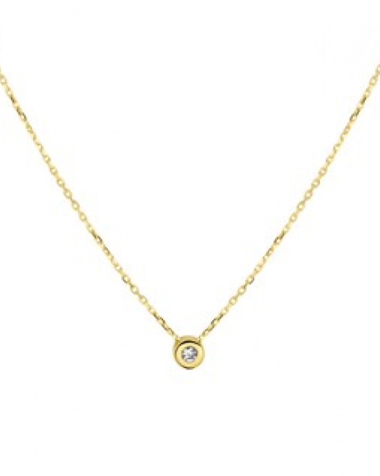 GOUDEN COLLIER ANKER MET4.5MM HANGER MET ZIRKONIA 42-44-46CM - 78023 - 4019490