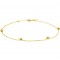 GOUDEN ARMBAND ANKER MET 7 3MM BOLLETJES 17.5-18.5CM - 78024 - 4019491