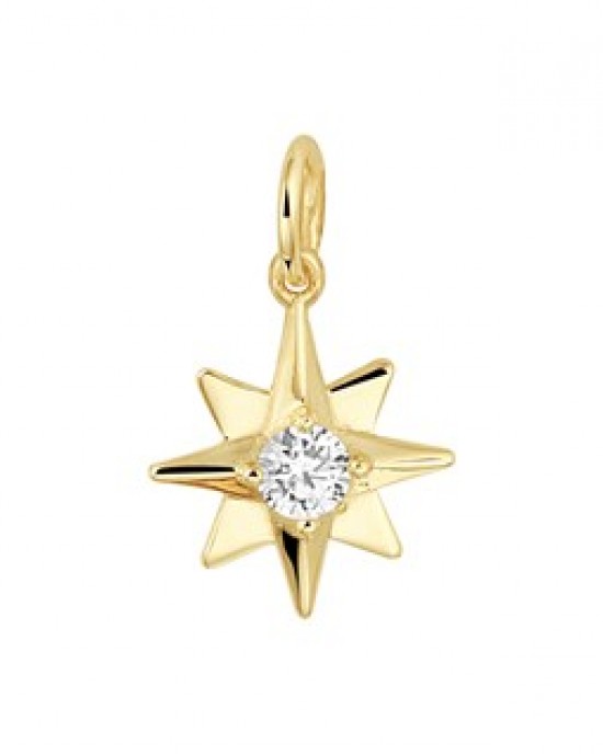 GOUDEN COLLIER HANGER STER MET ZIRKONIA - 78475 - 4023292