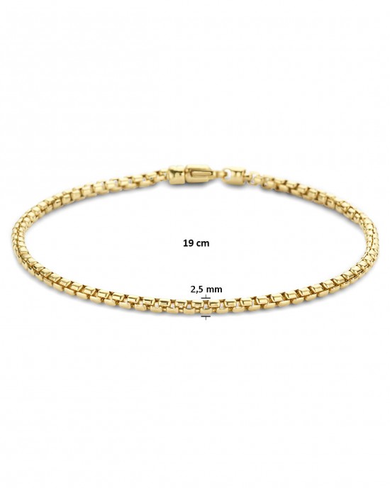 GOUDEN ARMBAND BOLLE VENETIAAN 2.5MM 19CM - 84015 - 4027309-19CM