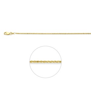 GOUDEN ARMBAND KOORD, MASSIEF, 1.7MM 18CM - 85068 - 4030976-18CM