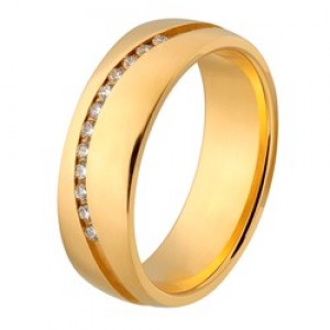 ALLER SPANNINGA 1863 GOUDEN RELATIERING MET BRILJANT 12X0.01CRT VVS MT53.5 (Prijs op aanvraag) - 64390 - 419-6-MT53.5