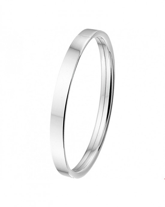 *ZILVEREN SLAVENARMBAND DOP (VLAK/VLAK) 6MM 60MM - 55970 - 1001364