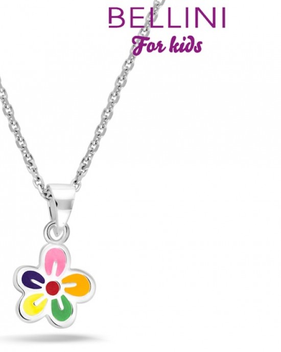 BELLINI ZILVEREN HANGER INCL. COLLIER BLOEM MULTICOLOR 38CM - 76470 - 574028