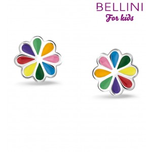 BELLINI ZILVEREN OORSTEKERS BLOEM MULTICOLOR - 82922 - 575023