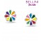 BELLINI ZILVEREN OORSTEKERS BLOEM MULTICOLOR - 82922 - 575023