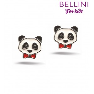 BELLINI ZILVEREN OORSTEKERS PANDA MET STRIKJE - 82924 - 575058