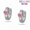 BELLINI ZILVEREN KLAPCREOLEN MET HARTJE ROZE 6 X 12.5MM - 79981 - 575104