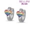 BELLINI ZILVEREN KLAPCREOLEN HARTJE MULTICOLOR - 82394 - 575105