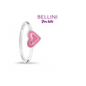 BELLINI ZILVEREN RING HARTJE MET ROZE IN HET MIDDEN MT46 - 73084 - 57900446-MT46
