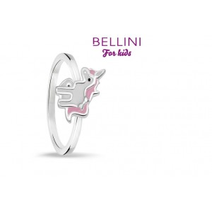 BELLINI ZILVEREN RING, EENHOORN ROZE/WIT MT46 - 76825 - 57904046-MT46