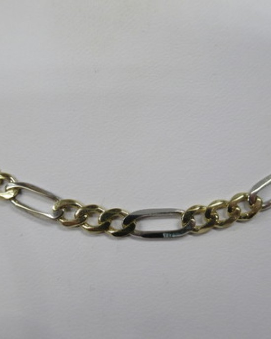 GOUDEN COLLIER FIGARO BI-COLOR 4.7MM 50CM - 61346 - 4204658-50CM