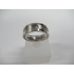 ALLER SPANNINGA ZILVEREN RING MET BRILJANT 1 X 0.02CRT MT54 - 63163 - Z02-MT54