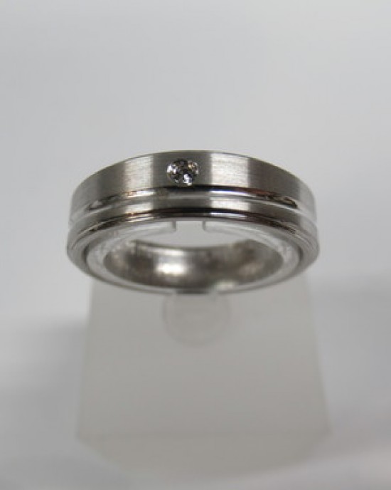 ALLER SPANNINGA ZILVEREN RING MET 1 X 0.02 BRILJANT MT54 - 69487 - Z16-MT54