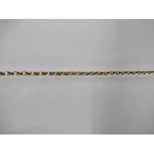 GOUDEN ARMBAND BICOLOR 18.5 CM GERSTEKORREL - 75261 - 4208185-18.5CM