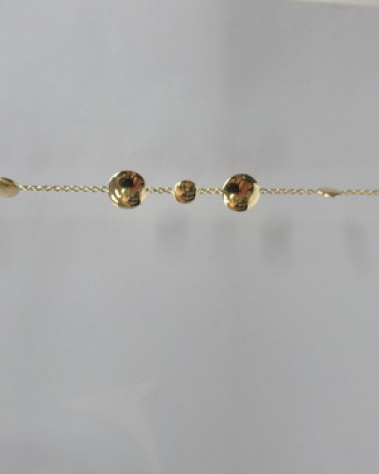 GOUDEN ARMBAND DUNNE JASSERONSCHAKEL MET SCHIJFJES IN DIVERSE DIAMETERS 18-19CM - 75689 - 4019644