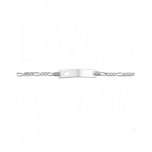 ZILVEREN GRAVEERARMBAND MET HARTJE, FIGARO 4.2MM 9-11CM - 78288 - 1327365