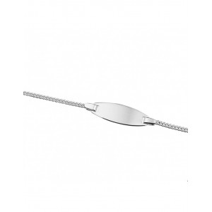 ZILVEREN GRAVEERARMBAND GOURMET MET OVAAL PLAATJE 8MM 11-13CM - 78291 - 1327368