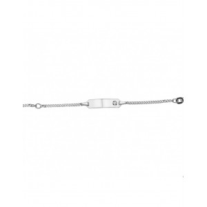 ZILVEREN GRAVEERARMBAND GOURMET MET ZIRKONIA 5MM 9-11CM - 78310 - 1327378