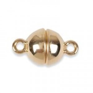 DOUBLE MAGNEETSLUITING BOL 8.0MM INCL. PLAATSEN (Geen garantie op plating) - 78487 - A969