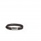 AZE JEWELS LEREN ARMBAND 2 STRENGEN GEVLOCHTEN BRUIN LEER MET STALEN SLUITING 21CM - 82866 - AZ-BL006-B-210