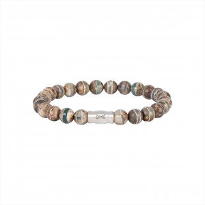 AZE JEWELS STALEN ARMBAND NATUURSTEEN, KUNLUN MOUNTAIN 8MM 19CM - 82362 - AZ-BS040-A-190