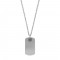AZE JEWELS STALEN COLLIER MET DOGTAG GRAVEERPLAATJE 70+10CM - 82781 - AZ-NL008-A-080