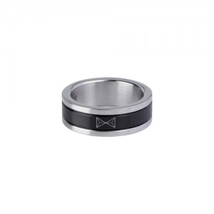 AZE JEWELS STALEN RING TWO TONE INOX/ZWART MT66 - 80930 - AZ-RG004-A-021-MT66