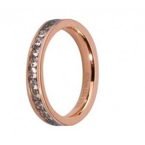MELANO STALEN AANSCHUIFRING ROSE VERGULD MET CRYSTAL ZIRKONIA MT53 - 75254 - M01R 4993 RG CRYSTAL-53-MT53