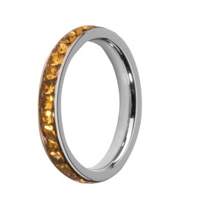 MELANO STALEN AANSCHUIFRING STAAL MET TOPAZ MT54 - 72661 - M01R 4993 SS TOPAZ-54-MT54