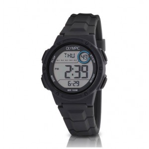 OLYMPIC HORLOGE, DIGITAAL ZWART KUNSSTOF BAND EN KAST40MM 100M - 82237 - OL45HKR019