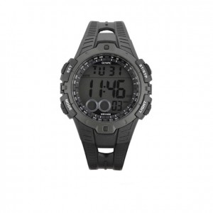 OLYMPIC HORLOGE, DIGITAAL ZWART KUNSSTOF BAND, ZWART GRIJZE KUNSSTOF KAST100M - 78942 - OL60HKR008