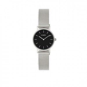 OLYMPIC HORLOGE, PARMA SLIMLINE, STALEN MILANEESE BAND, STALEN KAST, ZWARTE PLAAT 30M - 78951 - OL66DSS013