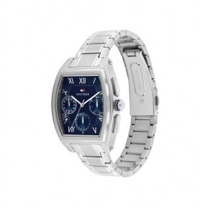 TOMMY HILFIGER HORLOGE "OXFORD" RECHTHOEKIGE STALEN BAND EN KAST, BLAUWE CHRONO PLAAT 36MM 30M - 84606 - TH1710763