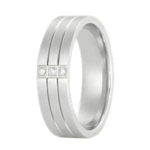 ALLER SPANNINGA ZILVEREN RING MET BRILJANT 3 X 0.01CRT MT52 - 63170 - Z05-MT52