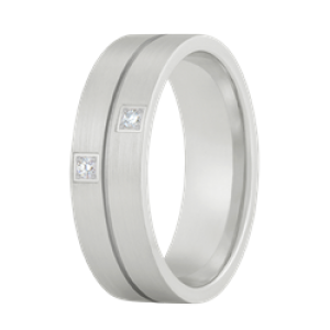 ALLER SPANNINGA ZILVEREN RING MET BRILJANT 2 X 0.015CRT MT54 - 63171 - Z06-MT54