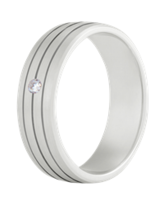 ALLER SPANNINGA ZILVEREN RING MET BRILJANT 1 X 0.02CRT MT54 - 63165 - Z07-MT54