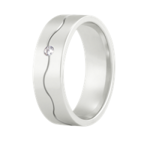 ALLER SPANNINGA ZILVEREN RING MET BRILJANT 1 X 0.02CRT MT55 - 63167 - Z10-MT55