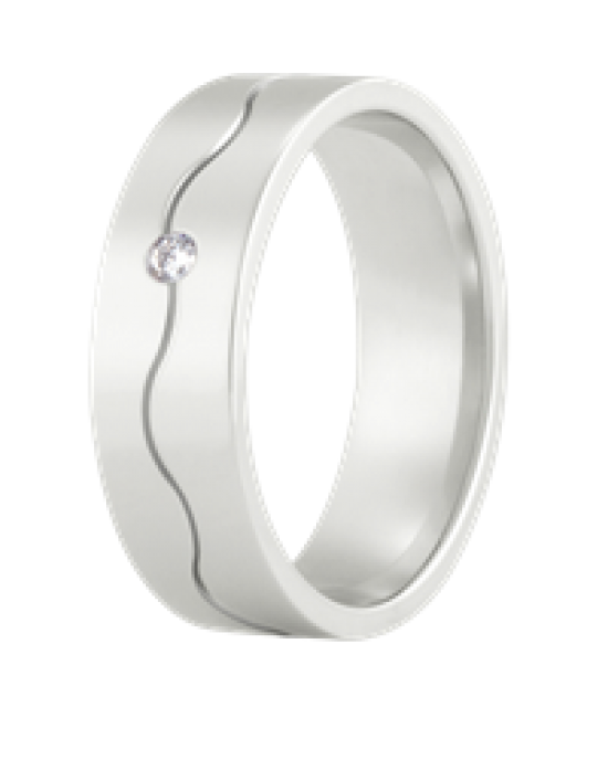 ALLER SPANNINGA ZILVEREN RING MET BRILJANT 1 X 0.02CRT MT55 - 63167 - Z10-MT55