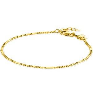 ZINZI GOUDEN ARMBAND GOYURMET MET PLAATJES GECOMBINEERD 1.5MM 17-19CM - 83630 - ZGA426