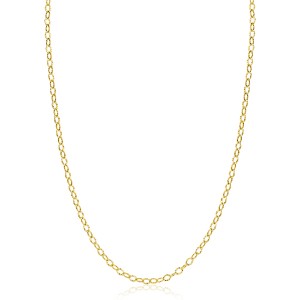 ZINZI GOUDEN COLLIER RONDE SCHAKEL GEDIAMANTEERD 3MM 45CM - 84117 - ZGC538
