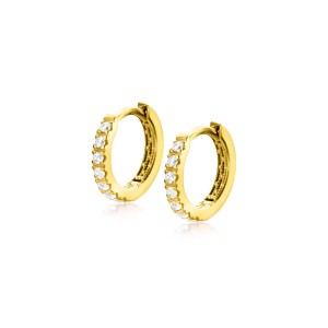 ZINZI GOUDEN KLAPCREOLEN MET ZIRCONIAS 1.8X11MM - 84140 - ZGO321Z