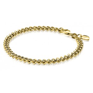 ZINZI ZILVEREN ARMBAND DOUBLE, GOURMET 4.5MM 18.5CM (Geen garantie op plating) - 82654 - ZIA1414G