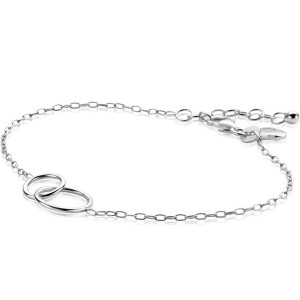 ZINZI ZILVEREN ARMBAND 2 RONDE 12.5MM SCHAKELS IN ELKAAR 17-20CM - 83636 - ZIA2275