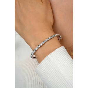 ZINZI ZILVEREN SLAVENARMBAND RIBBEL MET DUBBELE RIJ ZIRCONIAS 4MM 60MM - 83341 - ZIA2686
