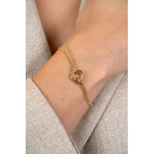 ZINZI ARMBAND, DOUBLE, DUBBLE GOURMET MET 3 RINGEN IN 1 12MM 17-20CM - 84633 - ZIA2797