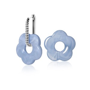 ZINZI CREOOLHANGER KUNSSTOF BLOEM LICHTBLAUW 26MM - 83785 - ZICH2720BA