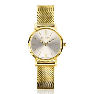 ZINZI HORLOGE DOUBLE STALEN MILANESE BAND EN KAST MET ZILVEREN PLAAT 30M - 81069 - ZIW1833