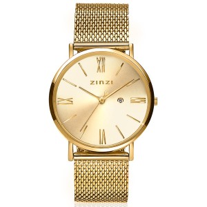 ZINZI HORLOGE "RETRO ROMAN" DOUBLE MESH BAND EN KAST MET DOUBLE PLAAT 34MM 50M - 74795 - ZIW510M